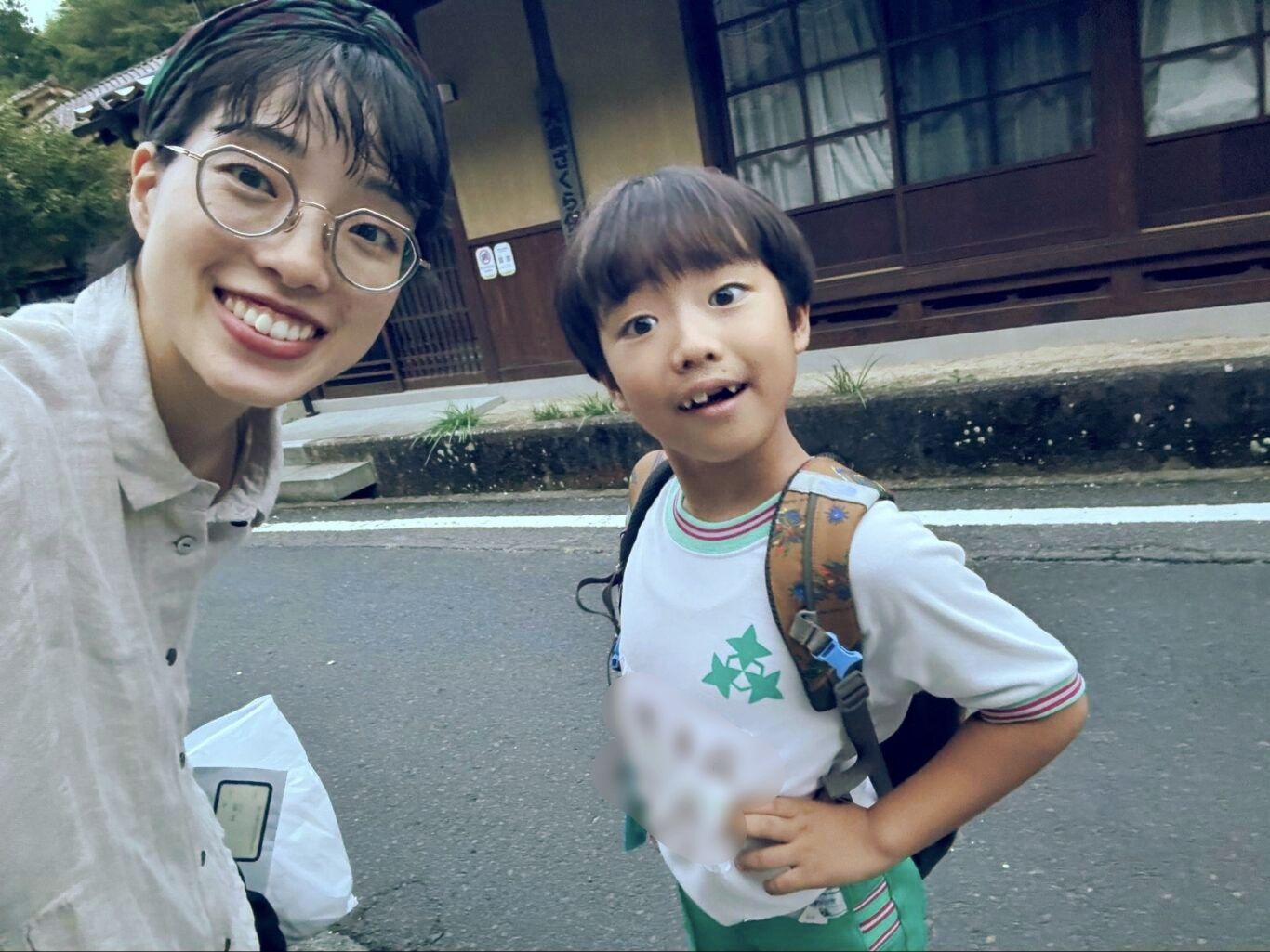 学校帰りのムギくんと一緒に